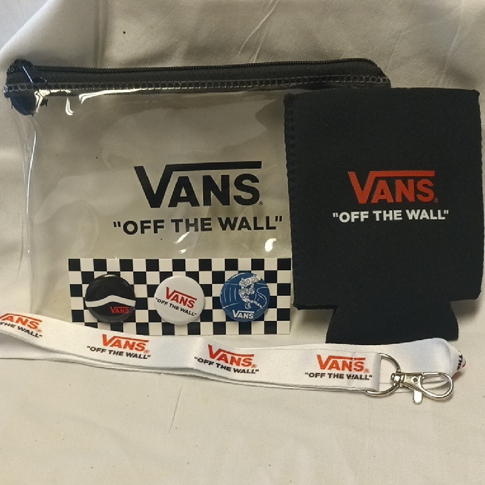 Vans Transparent Pouch Set with Lanyard and Accessories